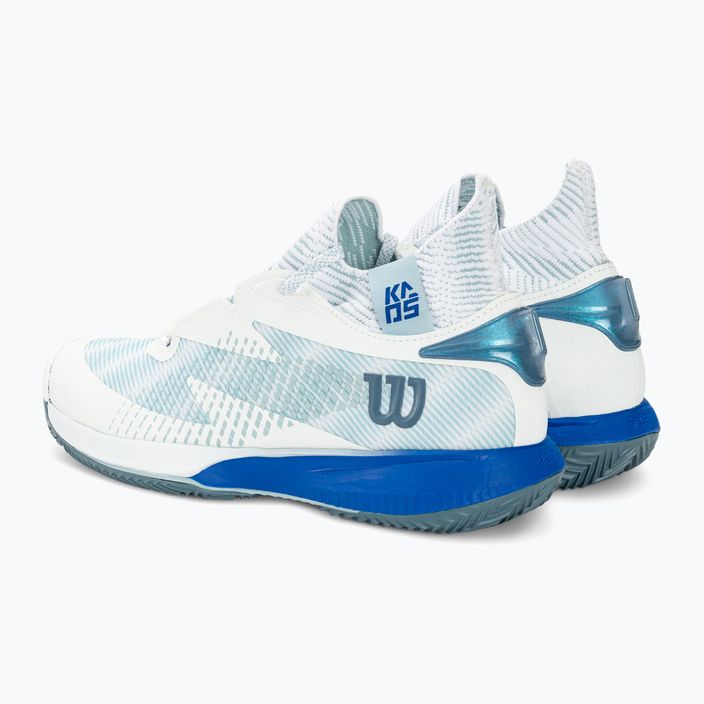 Men's tennis shoes Wilson Kaos Rapide STF Clay white/sterling blue/china blue 3