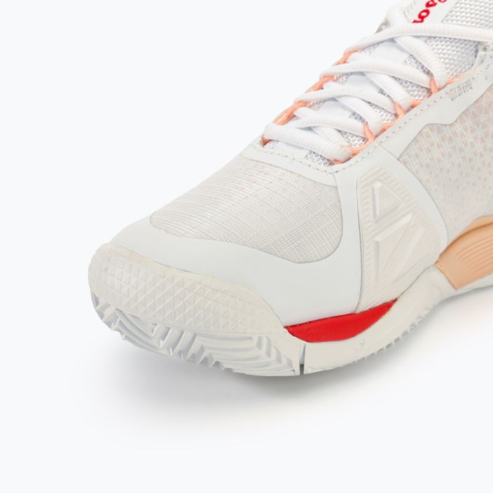 Women's tennis shoes Wilson Rush Pro 4.0 Clay white/peach parfait/infrared 7