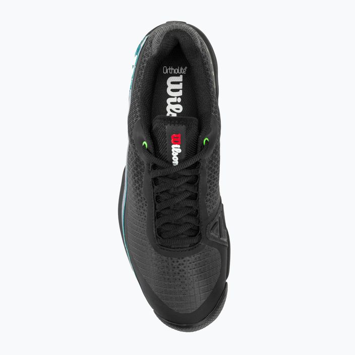 Wilson Rush Pro 4.0 Blade Clay men's tennis shoes black/black/deep teal 5