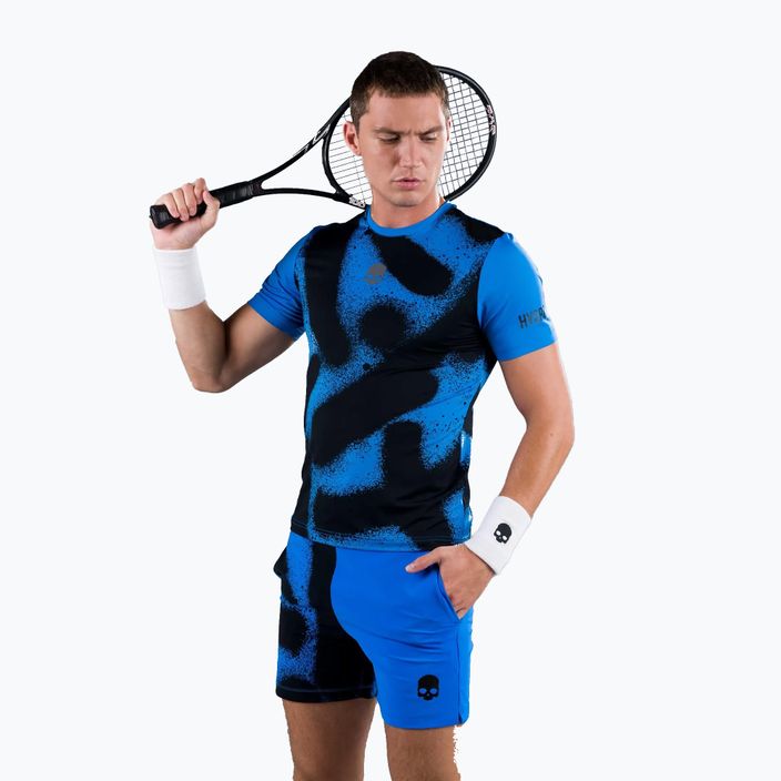 Men's tennis shirt HYDROGEN Spray Tech blue T00502014 3