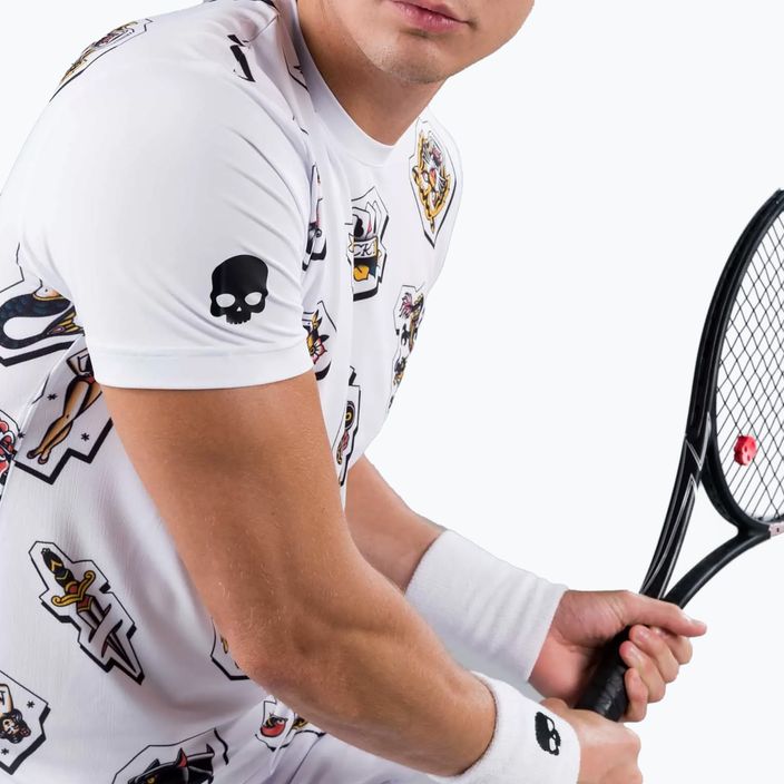 Men's tennis shirt HYDROGEN Tattoo Tech white T00504001 4