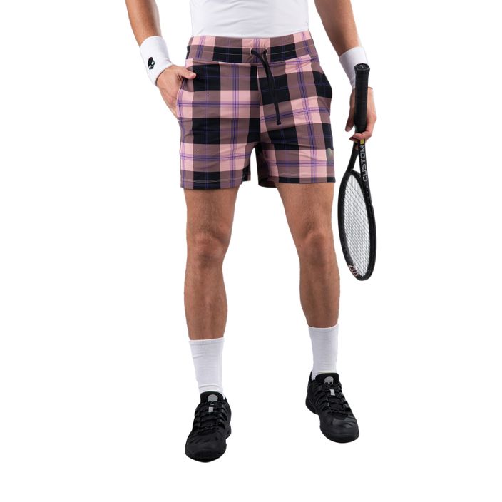 Men's HYDROGEN Tartan tennis shorts black/pink T00519E78 2