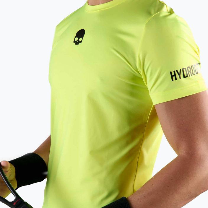 Men's HYDROGEN Basic Tech Tee fluorescent yellow tennis shirt 3