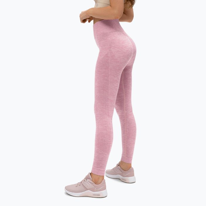 Women's workout leggings Gym Glamour seamless pink melange 197 3