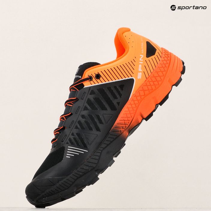 Men's running shoes SCARPA Spin Ultra GTX orange fluo/black 20