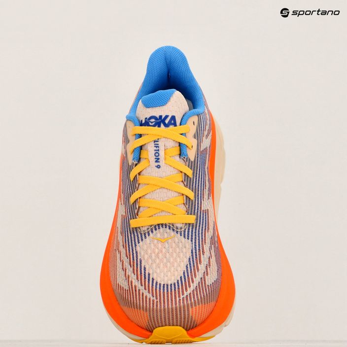 HOKA Clifton 9 ultramarine/electric tangerine children's running shoes 16