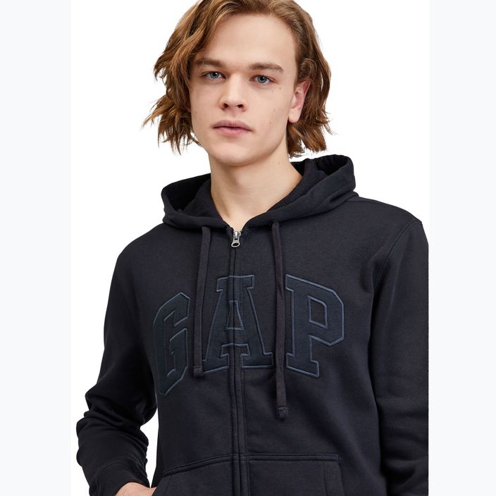 Men's GAP V-Heritage Logo FZ sweatshirt true black 4