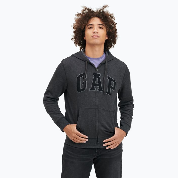 Men's sweatshirt GAP V-Heritage Logo FZ new charcoal grey