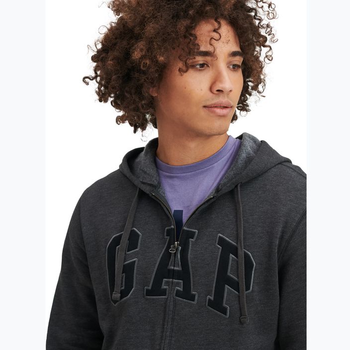Men's sweatshirt GAP V-Heritage Logo FZ new charcoal grey 5