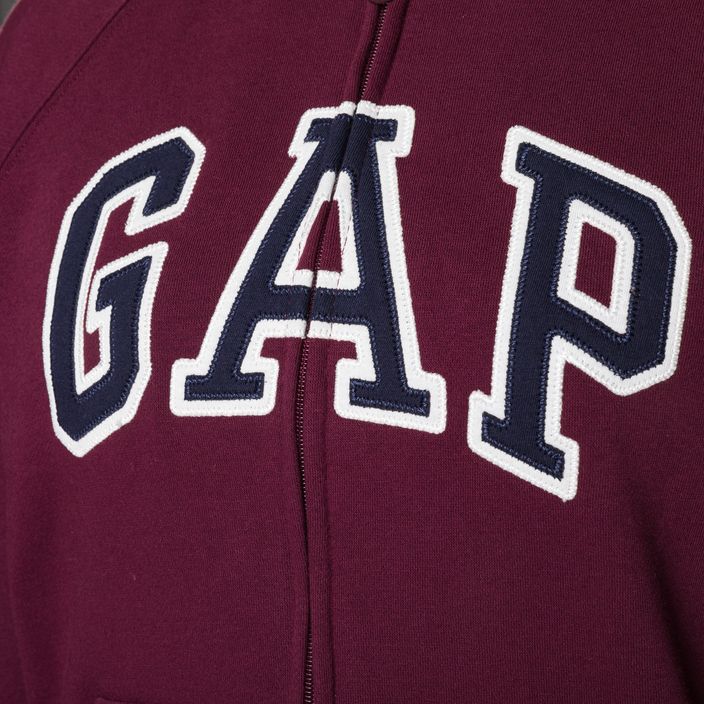 Women's GAP V-Gap Heritage FZ HD sweatshirt ruby wine 4