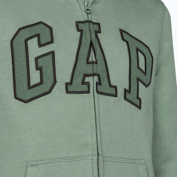 Children's GAP V-Frch Fleece Heritage Logo FZ HD sage sweatshirt 3