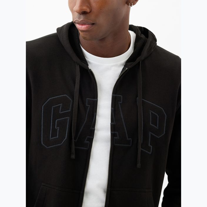 Men's GAP Heritage French Terry Fullzip Logo sweatshirt true black 4