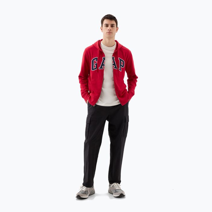 Men's GAP Heritage French Terry Fullzip Logo sweatshirt lasalle red 2