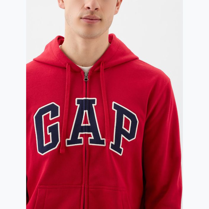 Men's GAP Heritage French Terry Fullzip Logo sweatshirt lasalle red 4