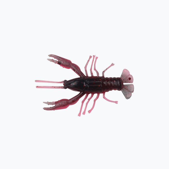 Relax Crawfish 1 Laminated rubber lure 8 pcs black-red glitter super red CRF1