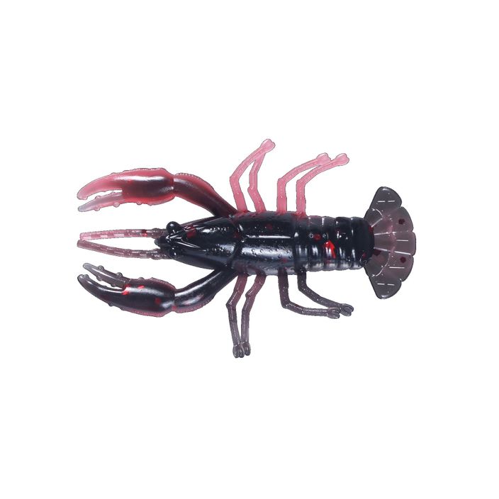 Relax Crawfish 2 Laminated rubber lure 4 pcs black-red glitter super red CRF2 2