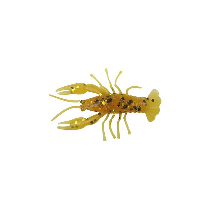 Rubber bait Relax Crawfish 1 Laminated 8 pcs rootbeer-gold black glitter yellow CRF1 2