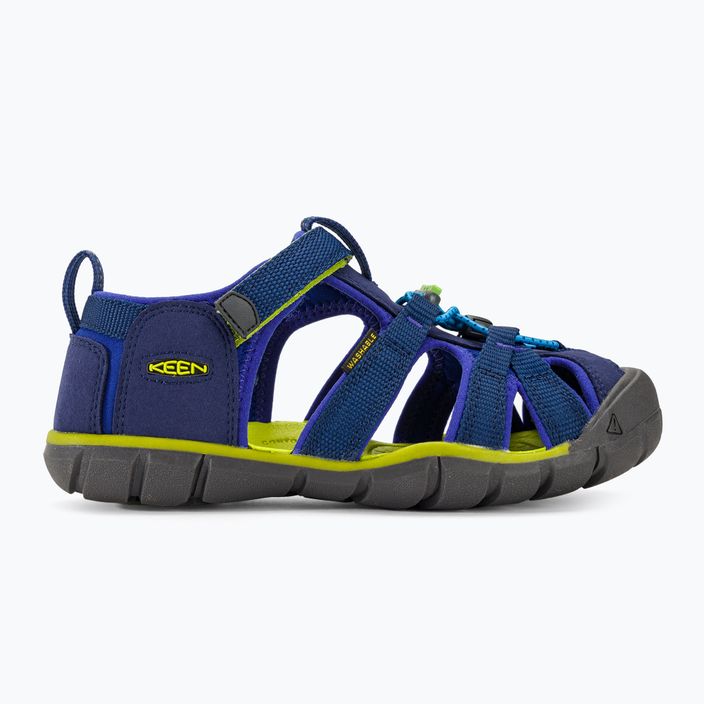 KEEN Seacamp II CNX blue depths/chartreuse junior sandals 2