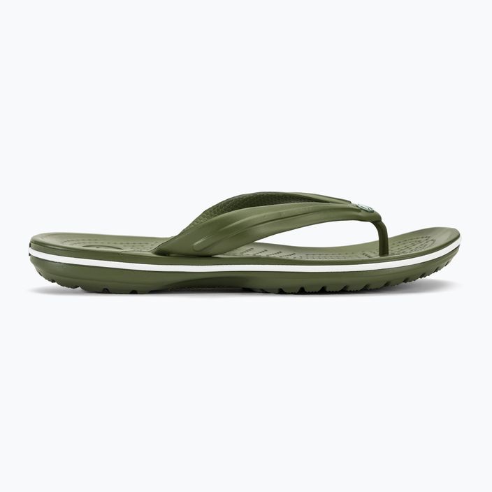 Crocs Crocband Flip army green/white flip flops 2