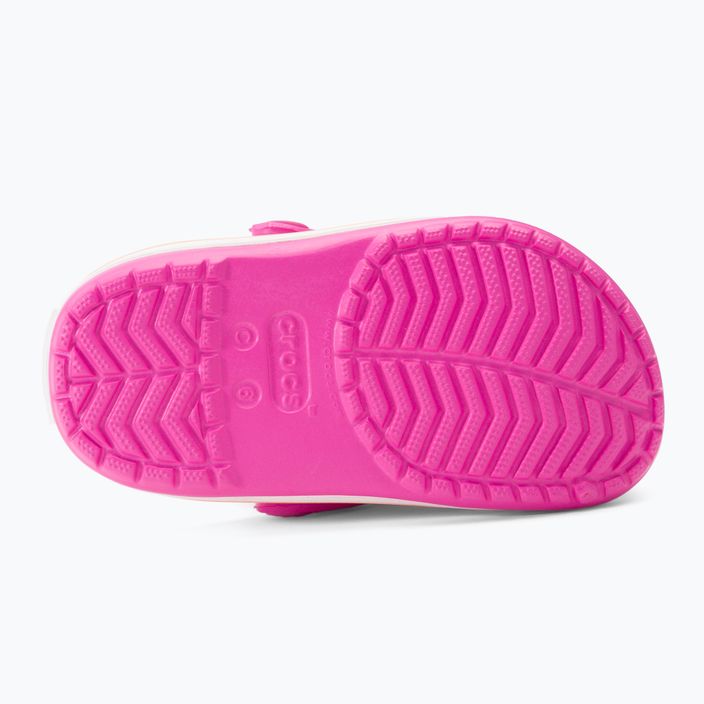 Crocs Kids Crocband Clog electric pink/cantaloupe flip-flops 6