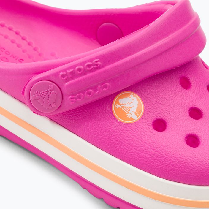 Crocs Kids Crocband Clog electric pink/cantaloupe flip-flops 9