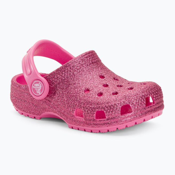 Crocs Classic Glitter Clog T pink lemonade children's flip-flops 2
