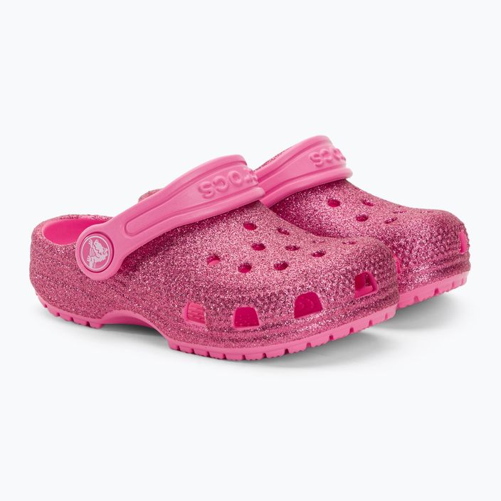 Crocs Classic Glitter Clog T pink lemonade children's flip-flops 5