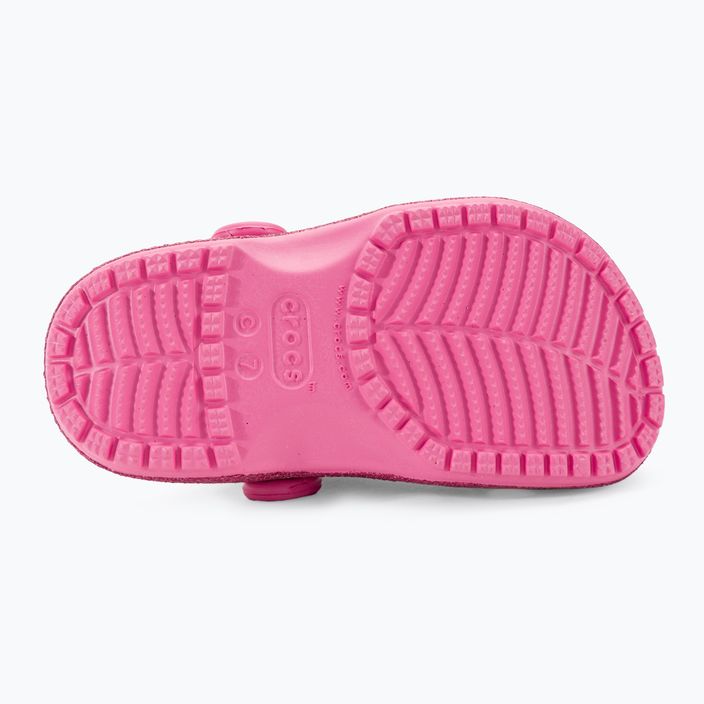Crocs Classic Glitter Clog T pink lemonade children's flip-flops 6
