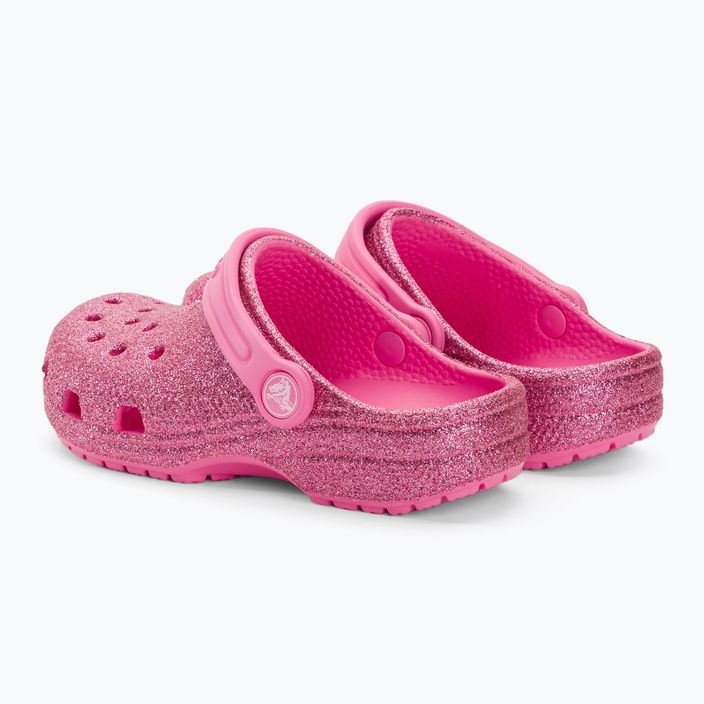 Crocs Classic Glitter Clog pink lemonade children's flip-flops 4