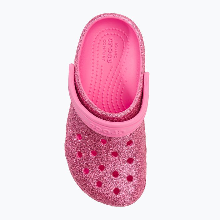 Crocs Classic Glitter Clog pink lemonade children's flip-flops 7