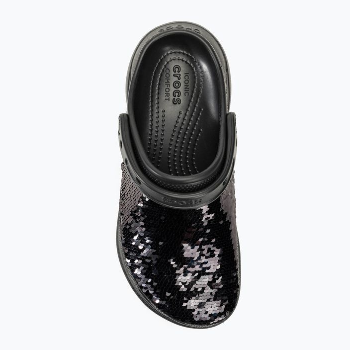 Crocs Classic Bae Sequin black/multi women's flip-flops 8