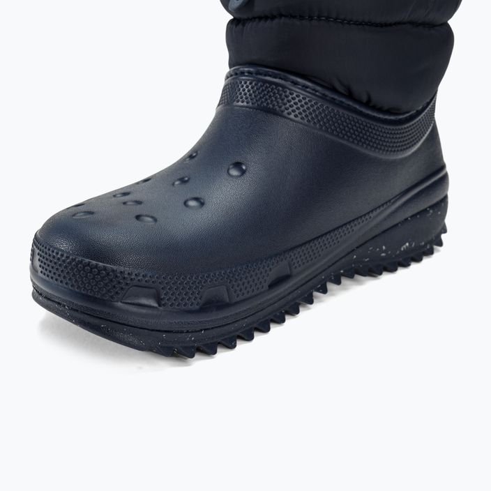 Women's Crocs Classic Neo Puff Shorty snow boots navy 7