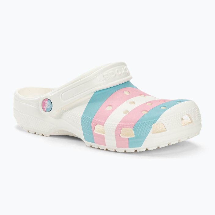 Crocs Classic Seasonal Printed white/multi slides