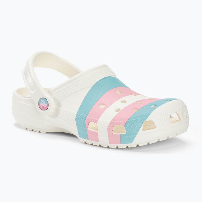 Crocs Classic Seasonal Printed white/multi slides 2