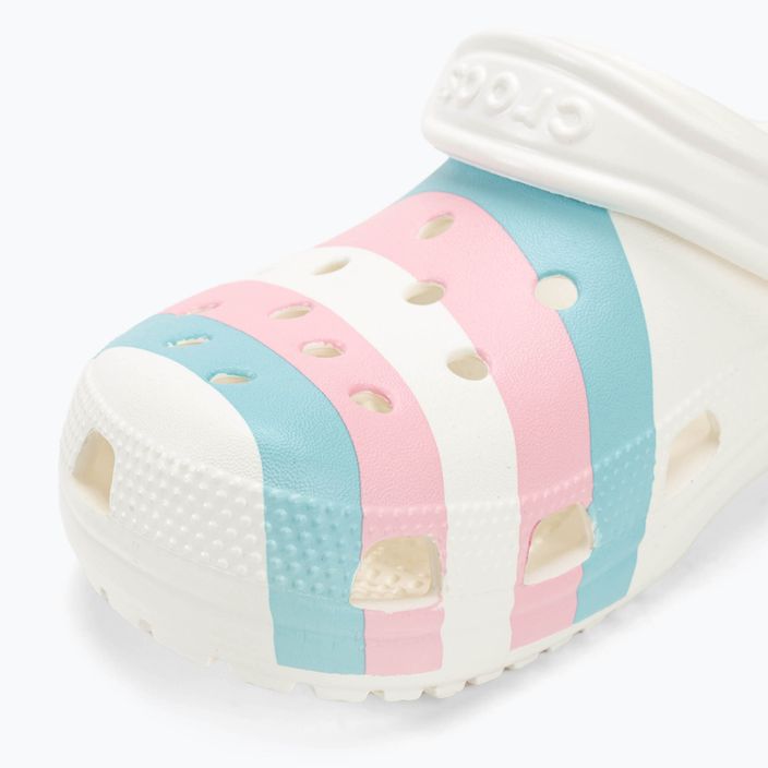 Crocs Classic Seasonal Printed white/multi slides 8