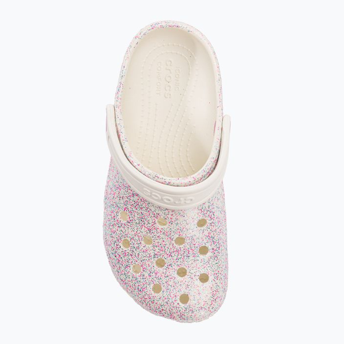 Crocs Classic Glitter Clog children's flip-flops bianco sporco 7