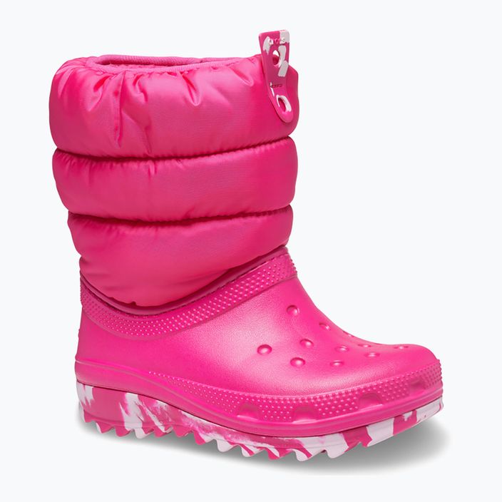 Crocs Classic Neo Puff candy pink junior snow boots 8
