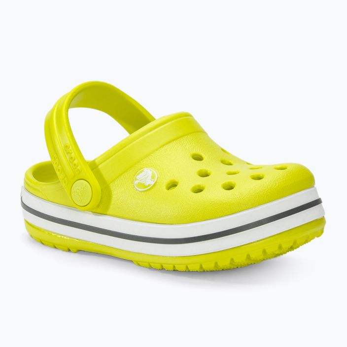 Children's Crocs Crocband Clog citrus/grey slides 2