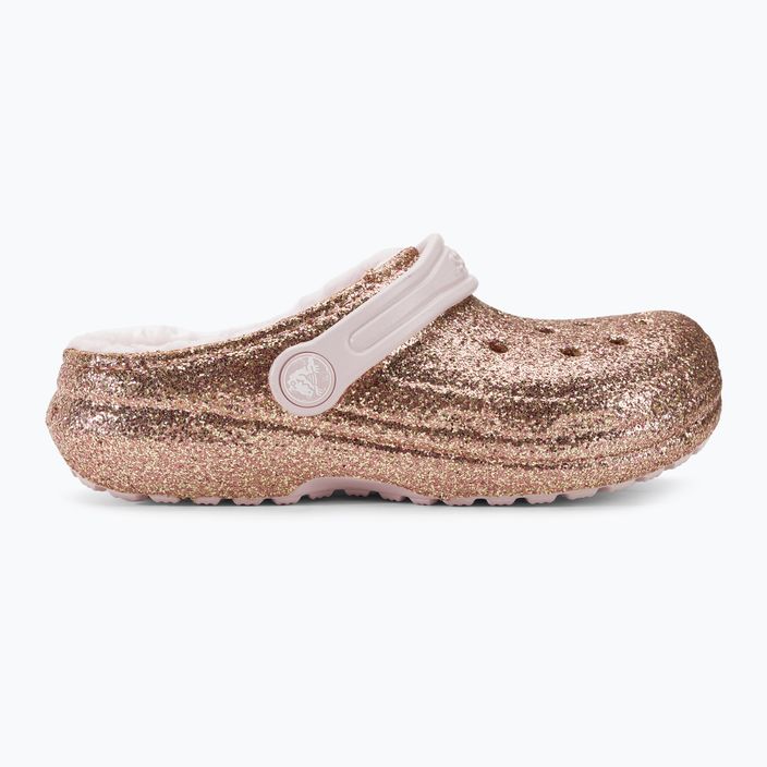Crocs Classic Lined Glitter Clog gold/barely pink children's flip-flops 3