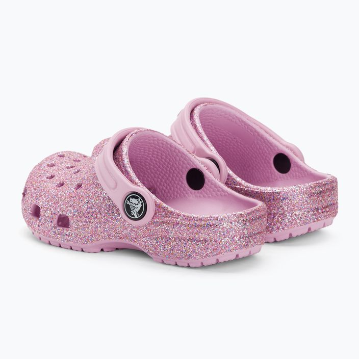 Crocs Classic Glitter Clog T white/rainbow children's flip-flops 4
