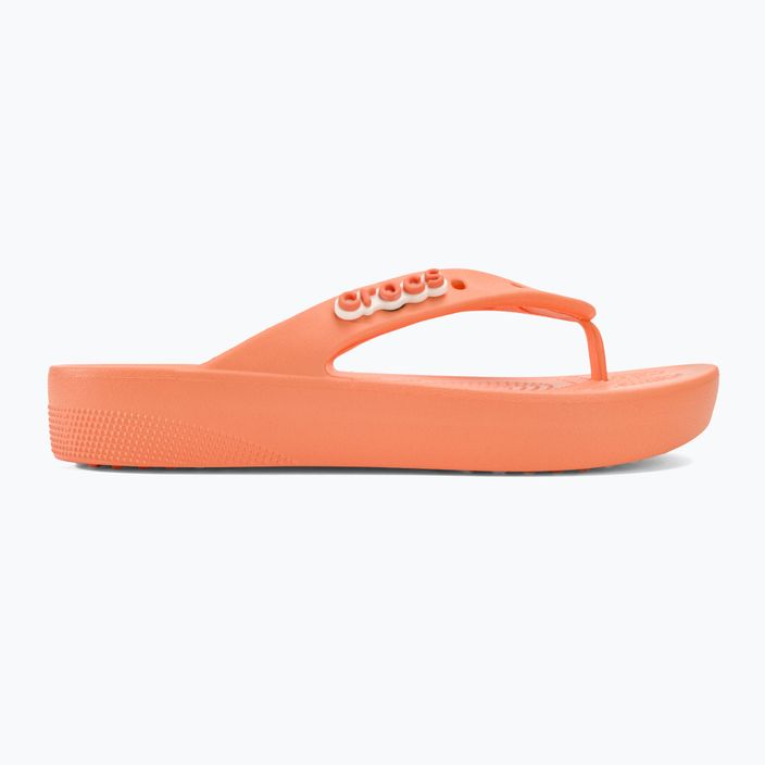 Women's Crocs Classic Platform papaya flip flops 2