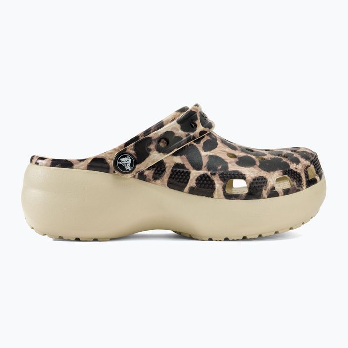 Women's Crocs Classic Platform Animal Remix flip-flops bone/leopard 3