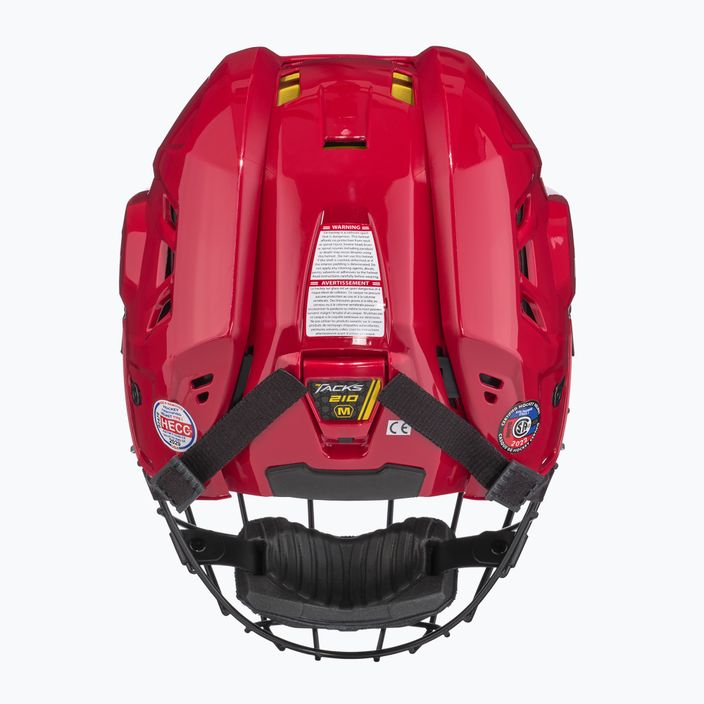 CCM Tacks 210 Combo hockey helmet red 4