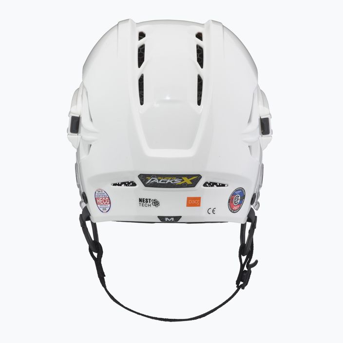 CCM Super Tacks X white hockey helmet 4