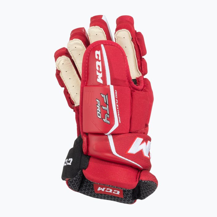 CCM JetSpeed FT4 Pro SR red/white hockey gloves 3