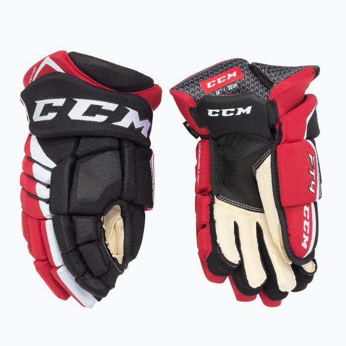 CCM JetSpeed FT4 SR hockey gloves black/red/white 2