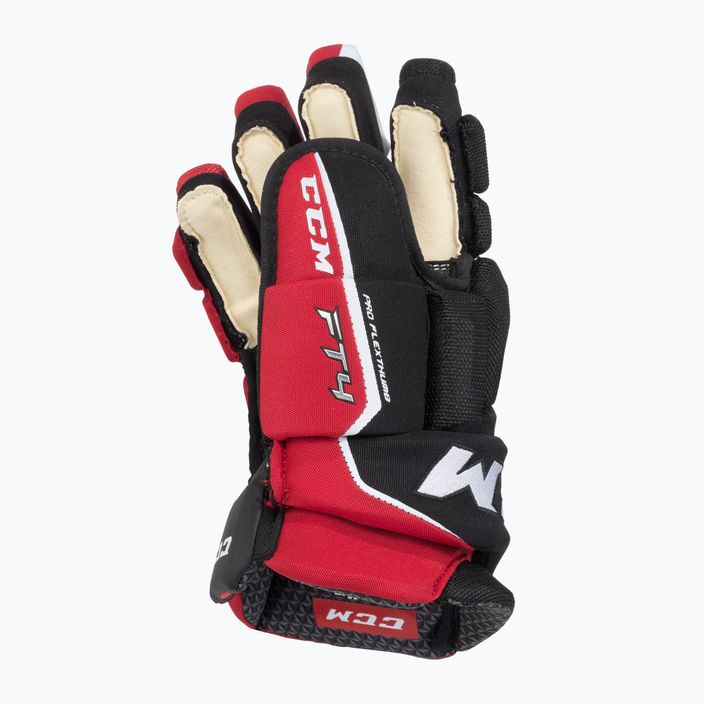 CCM JetSpeed FT4 SR hockey gloves black/red/white 3