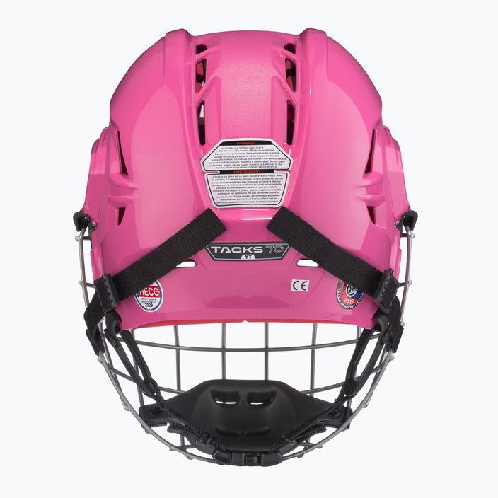 CCM Tacks 70 Combo pink children's hockey helmet 4