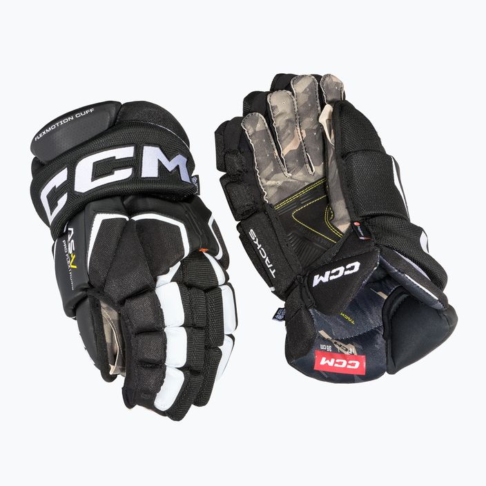 CCM Tacks AS-V Pro YTH black/white children's hockey gloves