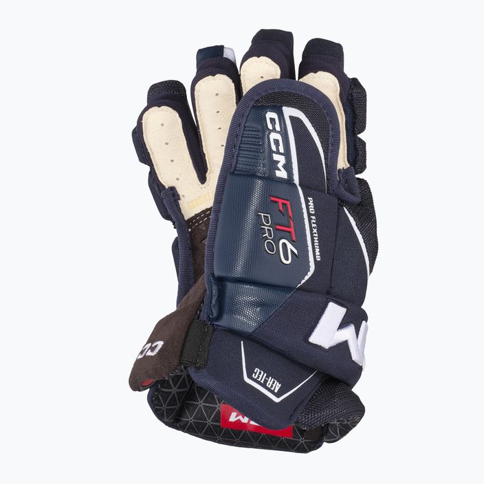 CCM JetSpeed FT6 Pro SR navy/white hockey gloves 3